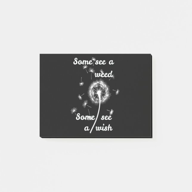 Post-it® printemps /certains voient une mauvaise herbe cert (Devant)