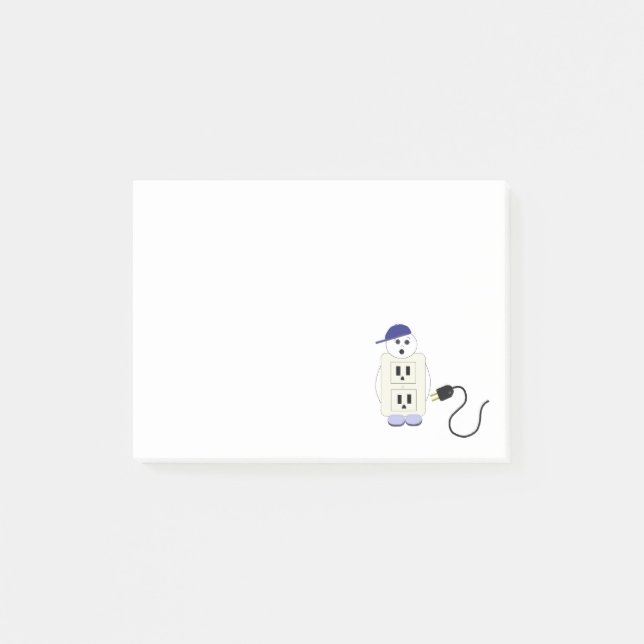 Post-it® Prise électrique et cordon (Devant)