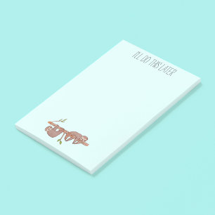 Post-it® Procrastination mignonne paire de paresseux bébé s