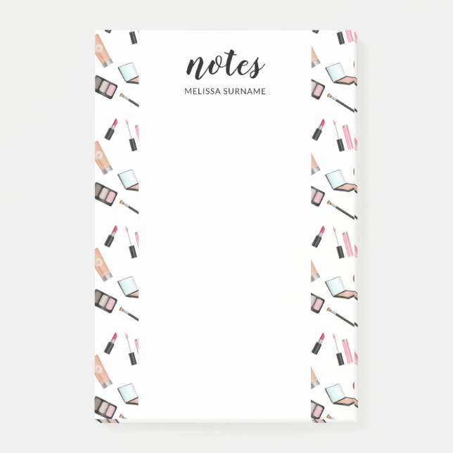 Post-it® Produits De Maquillage Motif & Titre Et Nom Person (Devant)