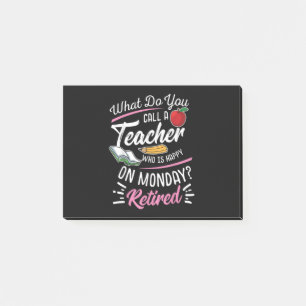 Post-it® Professeur À La Retraite Professeur Retraité Heu