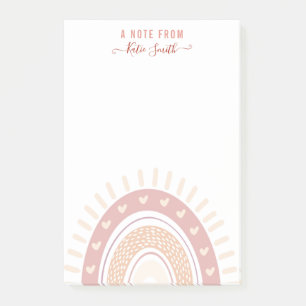Post-it® Professeur de calligraphie arc-en-ciel Boho person