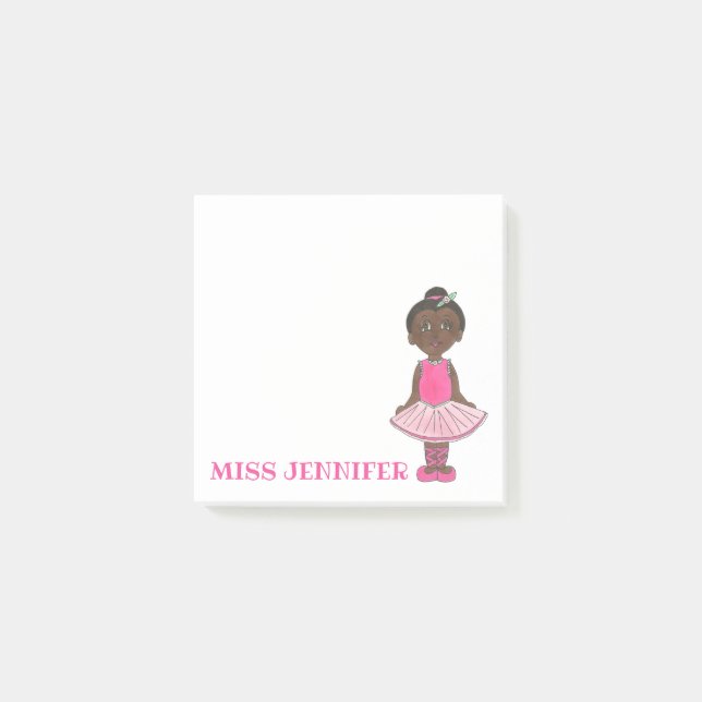 Post-it® Professeur de danse de ballet rose (Devant)