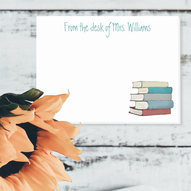 Post-it® Professeur de littérature et bibliothécaire person (Inspiring Bookish Notes 📚🖊️)