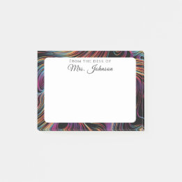 Post-it® Professeur de motif de arc-en-ciel abstrait modern