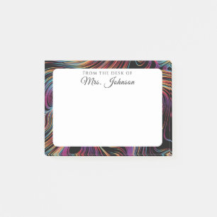 Post-it® Professeur de motif de arc-en-ciel abstrait modern