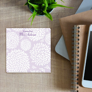 Post-it® Professeur de motif de fleurs pourpres personnalis