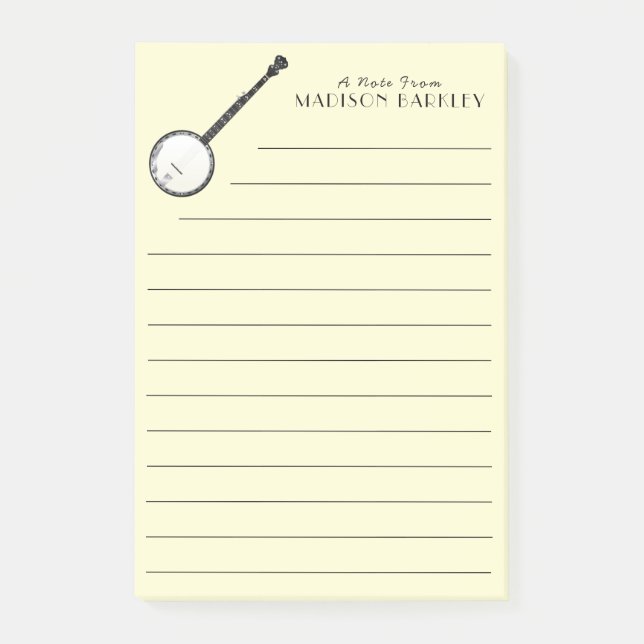 Post-it® Professeur de musique de Banjo (Devant)