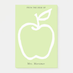 Post-it® Professeur de pomme verte moderne de 4 x 6
