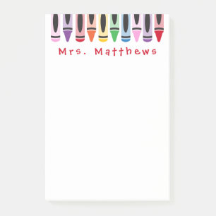 Post-it® Professeur de retour à l'école crayon de couleur m