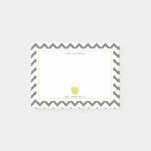 Post-it® Professeur jaune au néon gris de Chevron Apple