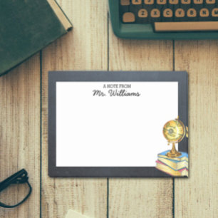 Post-it® Professeur personnalisé Globe and Chalkboard