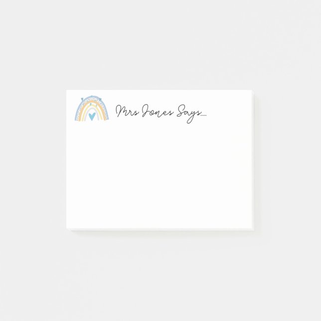 Post-it® professeur retraite arc en ciel (Devant)