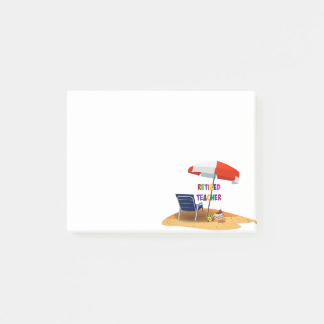 Post-it® Professeur retraité, Scène de plage (Devant)