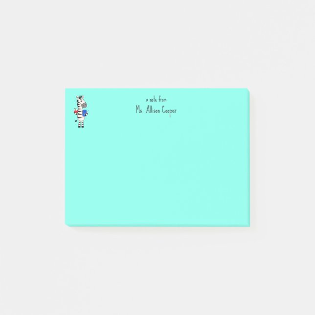 Post-it® Professeur Zèbre Mignon  (Devant)
