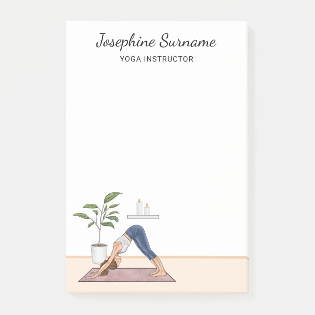 Post-it® Professeure de yoga femme yogini en posture du chi (Devant)
