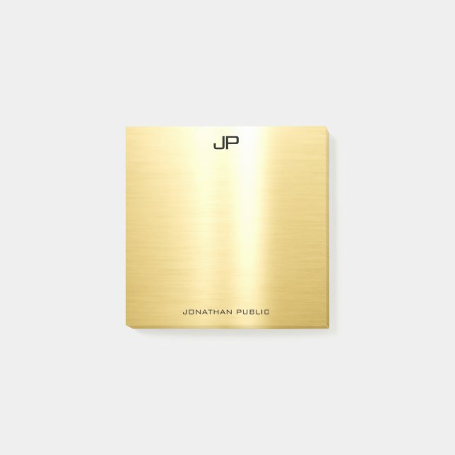 Post-it® Professionnel Élégant Modèle Or Moderne Simple (Devant)