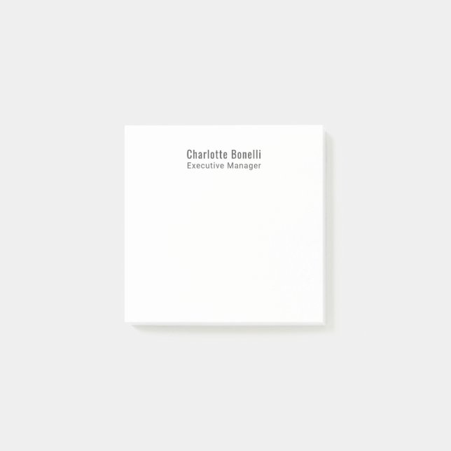 Post-it® Professionnel Minimaliste Moderne Simple  (Devant)