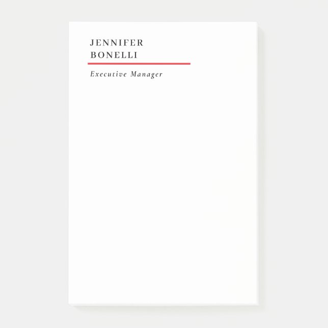 Post-it® Professionnel minimaliste moderne tendance (Devant)