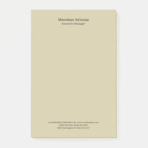 Post-it® Professionnel Moderne Minimaliste Sable Pastel