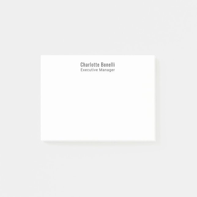 Post-it® Professionnel Moderne Minimaliste Simple  (Devant)