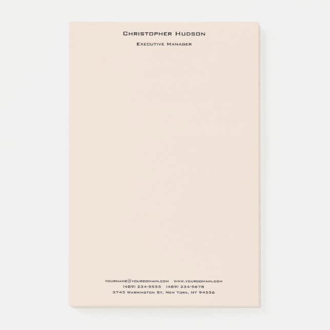 Post-it® Professionnel Moderne Minimaliste Simple Linge Sim (Devant)