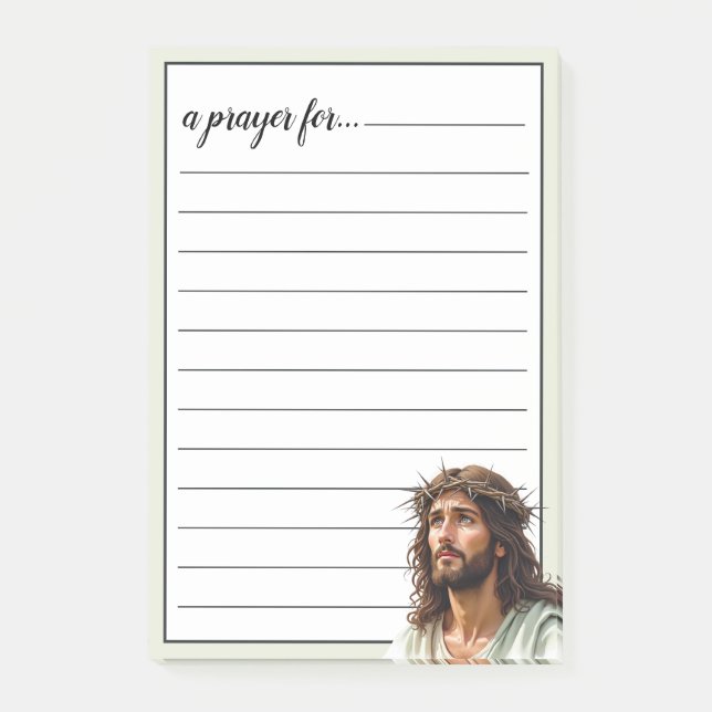 Post-it® Profil de Jésus Couronne d'Épines Salle de Prière (Devant)