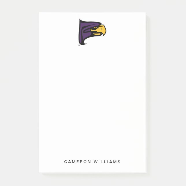 Post-it® Profil de la mascotte Hawk du Hunter College (Devant)