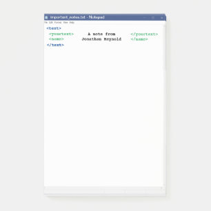 Post-it® Programmer Notepad Coder Format Informaticien