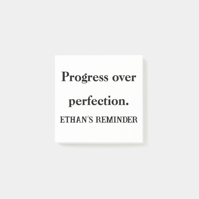 Post-it® Progrès sur la perfection - Croissance personnalis (Devant)