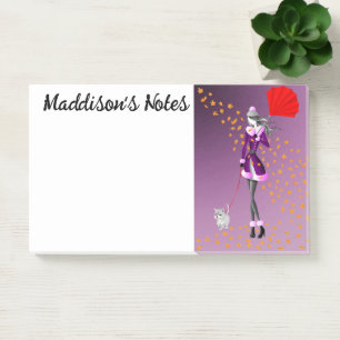 Post-it® Promeneur de chien mignon personnalisé Feuilles d'