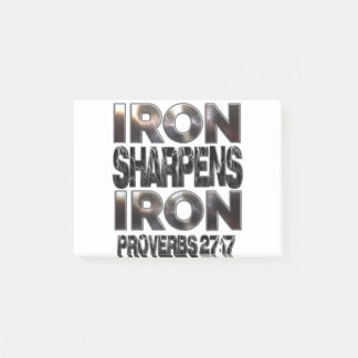 Post-it® Proverbes 27-17 Iron sharpens Fer