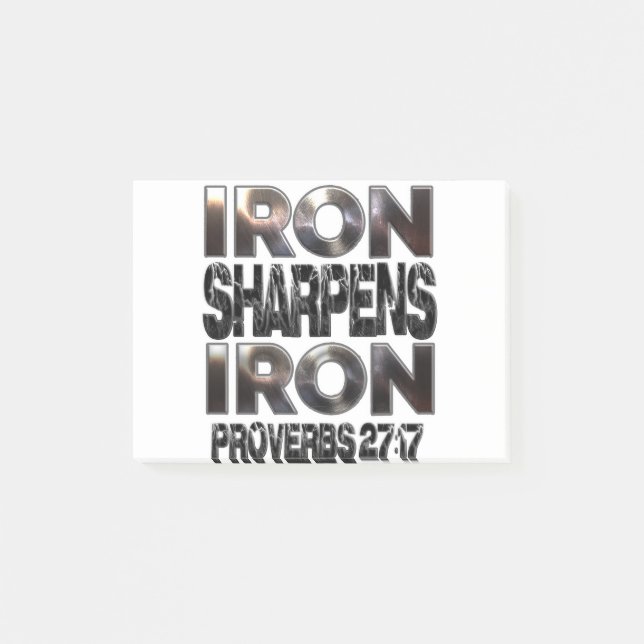 Post-it® Proverbes 27-17 Iron sharpens Fer (Devant)