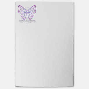 Post-it® Proverbes 3:5,6 Écriture Inspiration Papillon