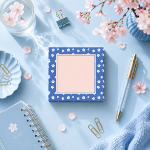 Post-it® Prunier japonais floral bleu kawaii