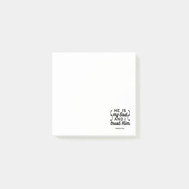 Post-it® Psaume 91:2 – Faire confiance à Dieu Verset de la  (Devant)