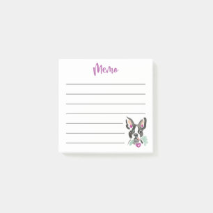 Post-it® Publier  Mémo  Boston terrier  rose