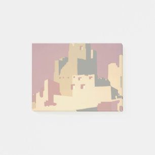 Post-it® Pueblos Anciens du Sud-Ouest WPA Poster Art