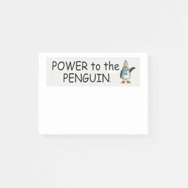 Post-it® Puissance de pingouin de PIÈCE EN T (Devant)