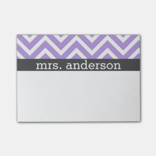 Post-it® Purple Chevron Post Notes - Personnaliser