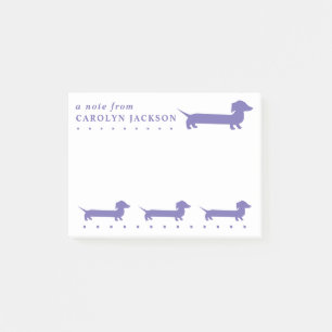 Post-it® Purple personnalisé Cute Dachshund