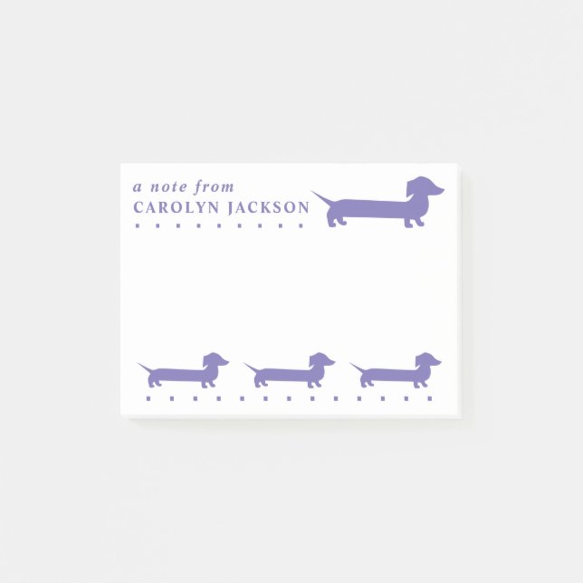 Post-it® Purple personnalisé Cute Dachshund (Devant)
