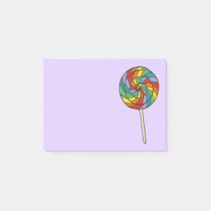 Post-it® Purple Rainbow Lollipop Sweet Lolly Candy Pride