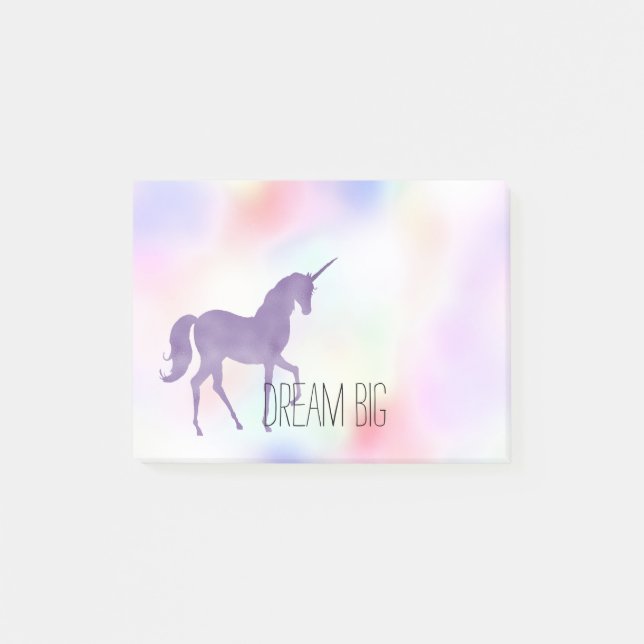 Post-it® Purple Unicorn Pink Rainbow (Devant)