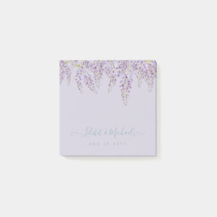 Post-it® Purple Wisteria Sage Floral Garden Mariage
