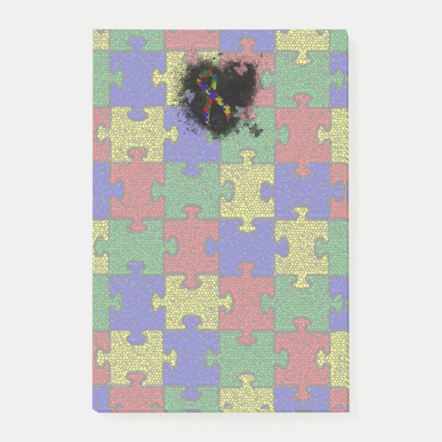 Post-it® Puzzle Ruban Grunge Heart (Devant)