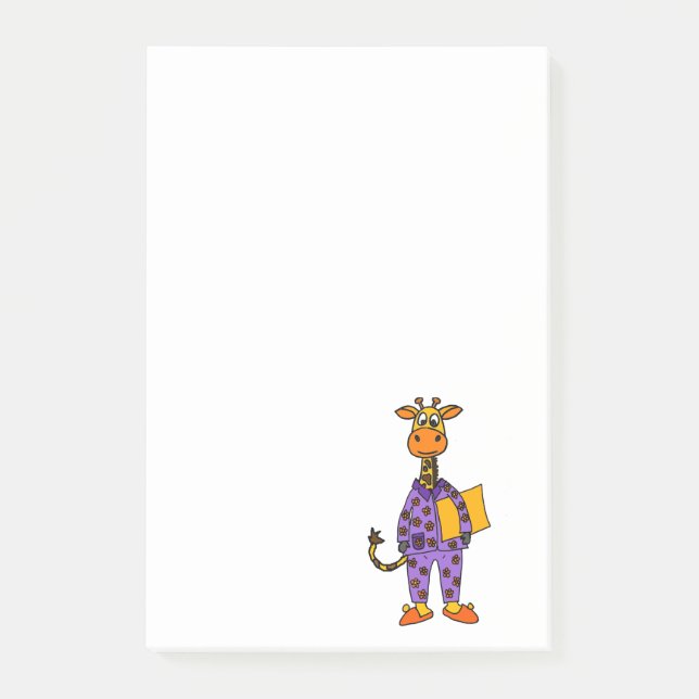 Post-it® Pyjamas drôles de la girafe i avec la bande (Devant)