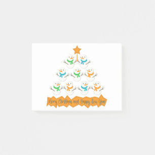 Post-it® pyramide de sapins de Noël en bonhommes de neige d