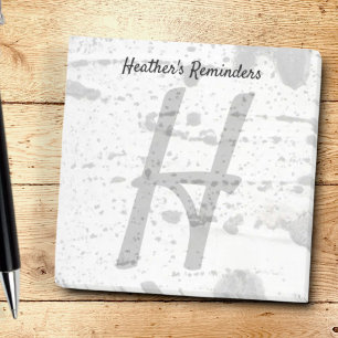 Post-it® Quaking Aspen Tree Bark et lettre initiale Monogra