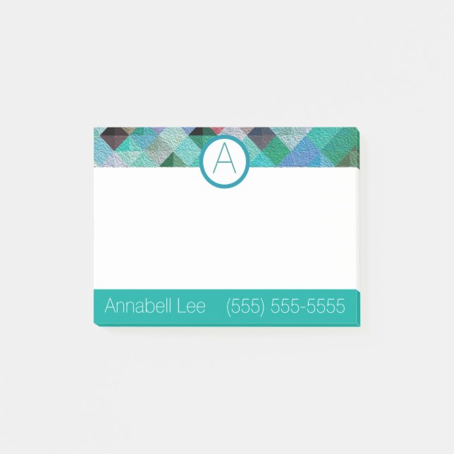 Post-it® Qualité Turquoise (Devant)